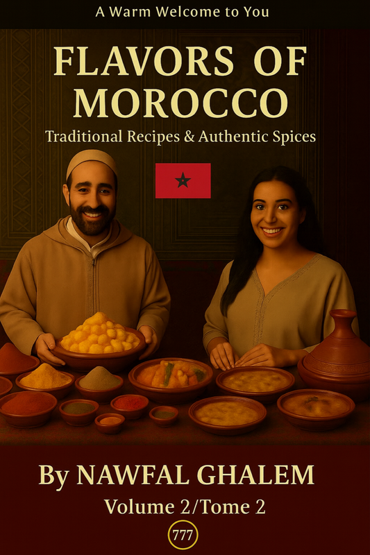 Flavors of Morocco – Volume 2 offers a taste of authentic Moroccan heritage with traditional recipes, rich spices, and timeless flavors from Moroccan kitchens.